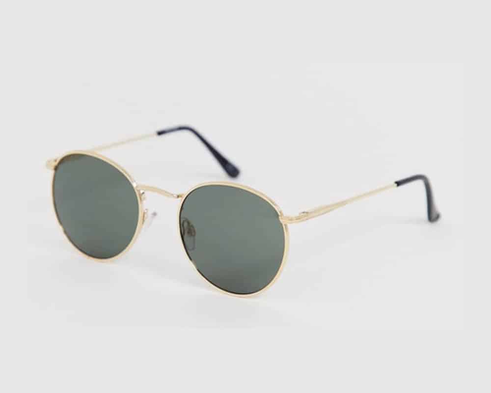 Chic gold sunglasses by Ray-Ban.