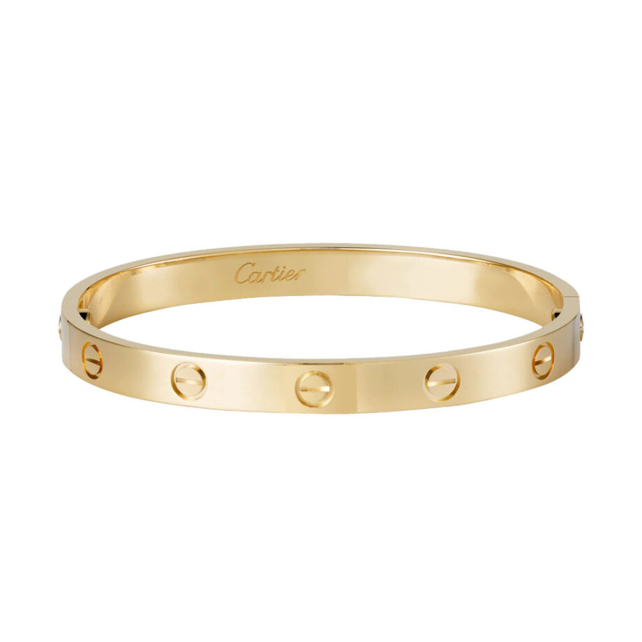 Cartier gold bracelet with screw accents.
