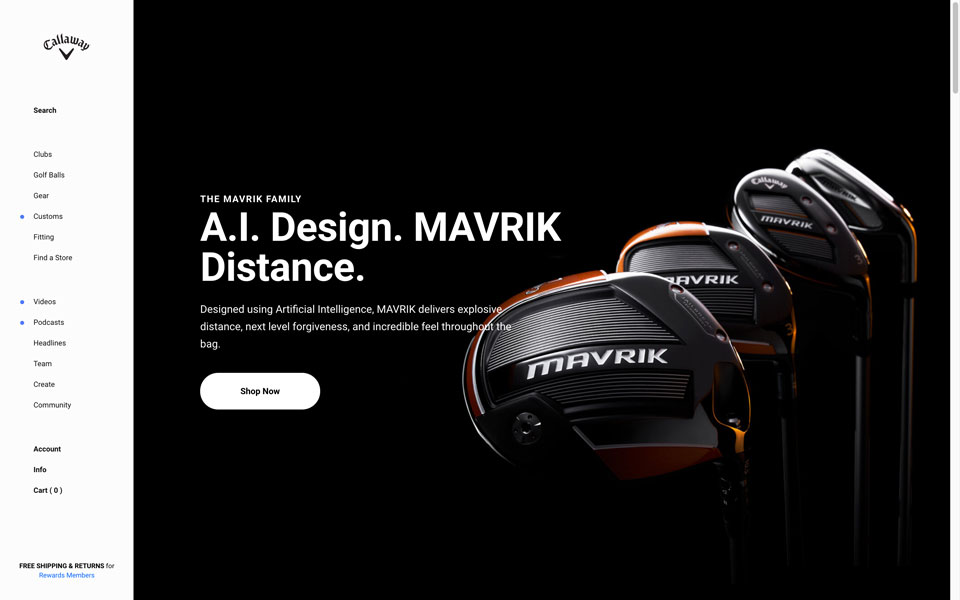 Callaway MAVRIK Golf Clubs: A.I. Design