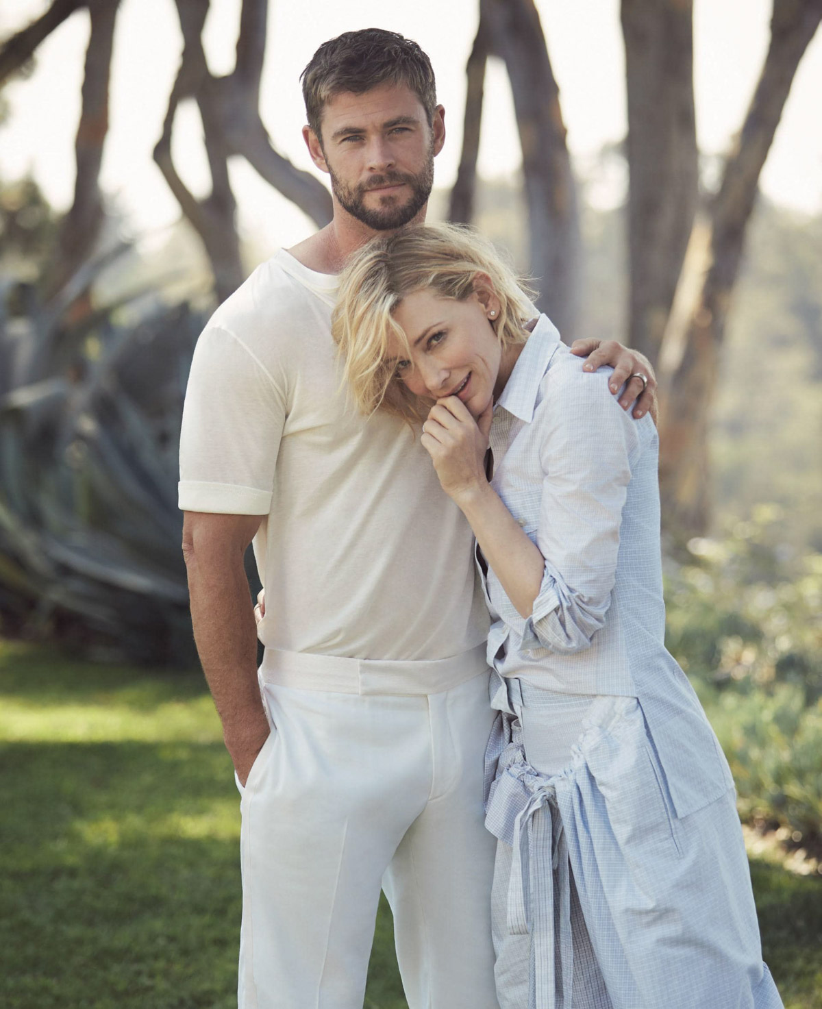 Couple outdoors, Hemsworth style.