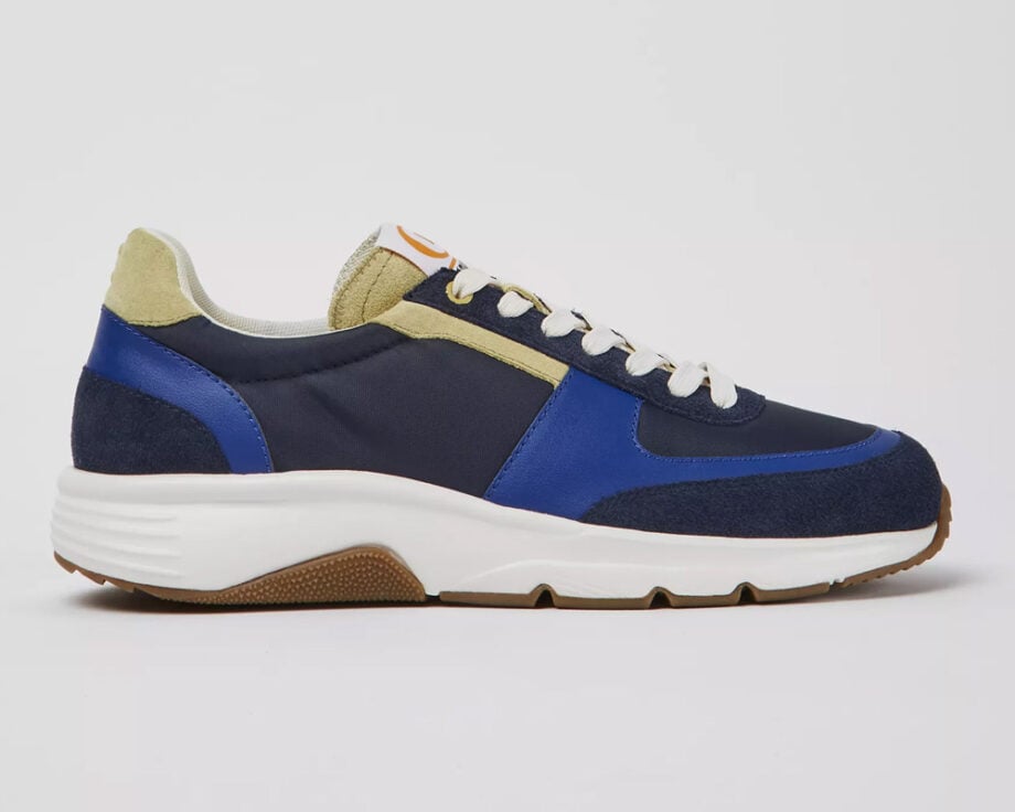 Stylish men's sneakers with blue and olive.