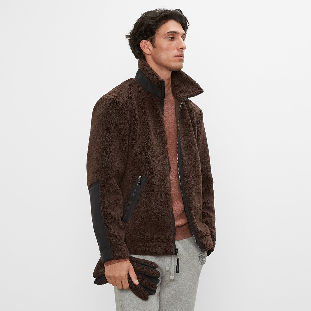 Brown Club Monaco Sherpa Jacket