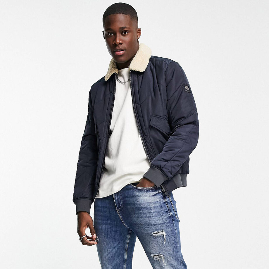 Blue Jack & Jones Sherpa Jacket