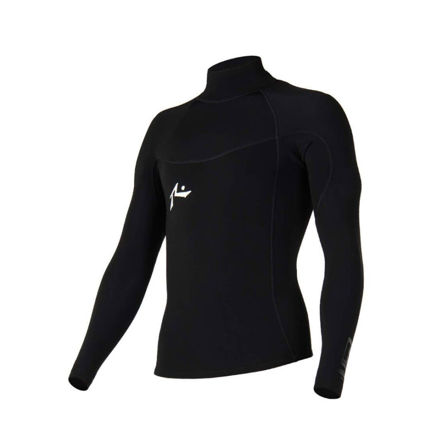 A black athletic top with visible seams.