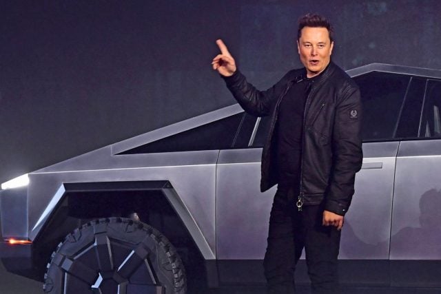 Elon Musk unveils the Tesla Cybertruck in 2019