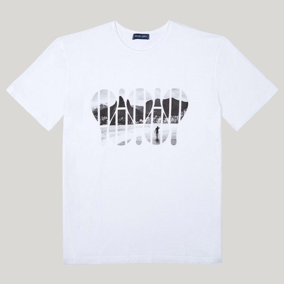 Bold black and white artistic men's t-shirt.