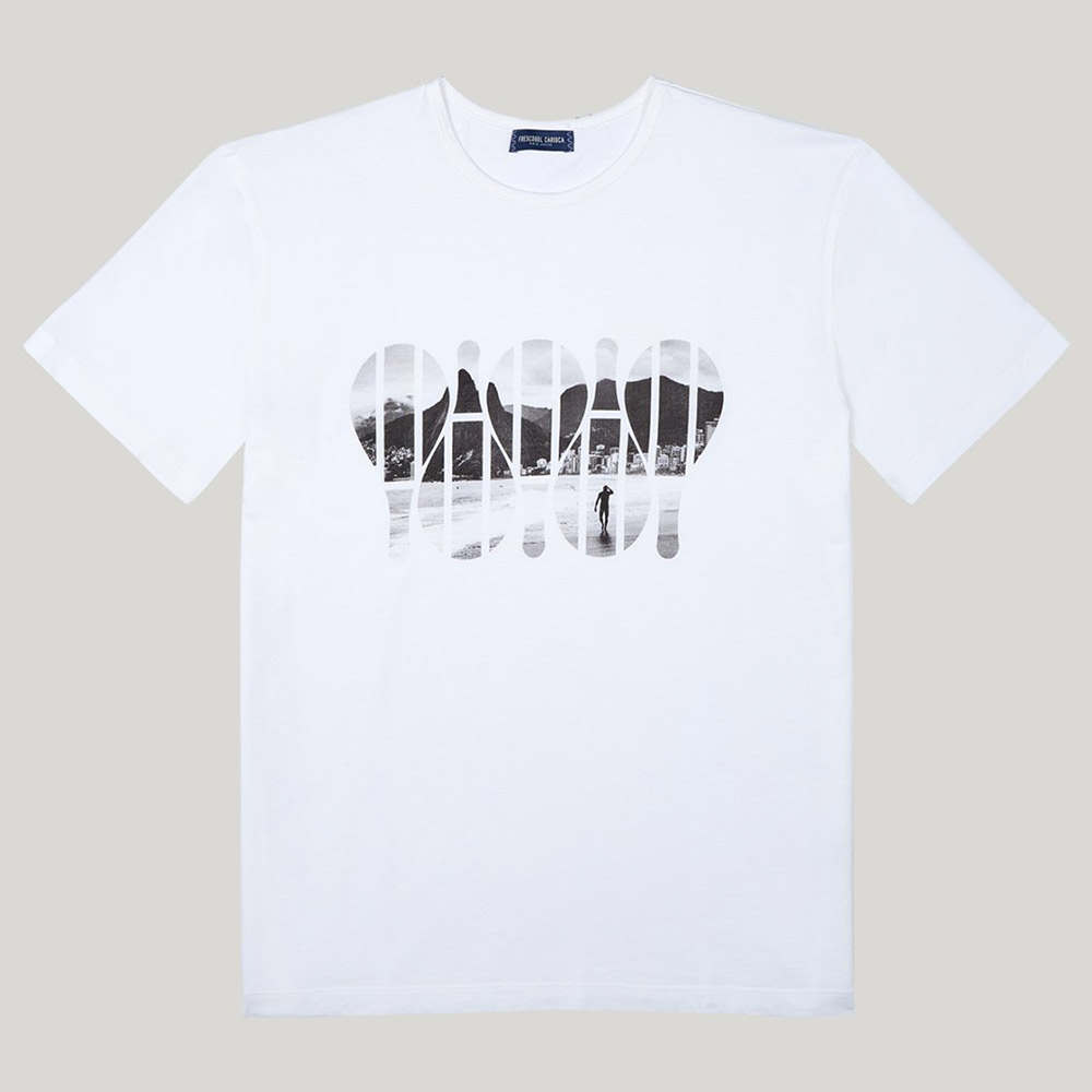 Bold black and white artistic men's t-shirt.