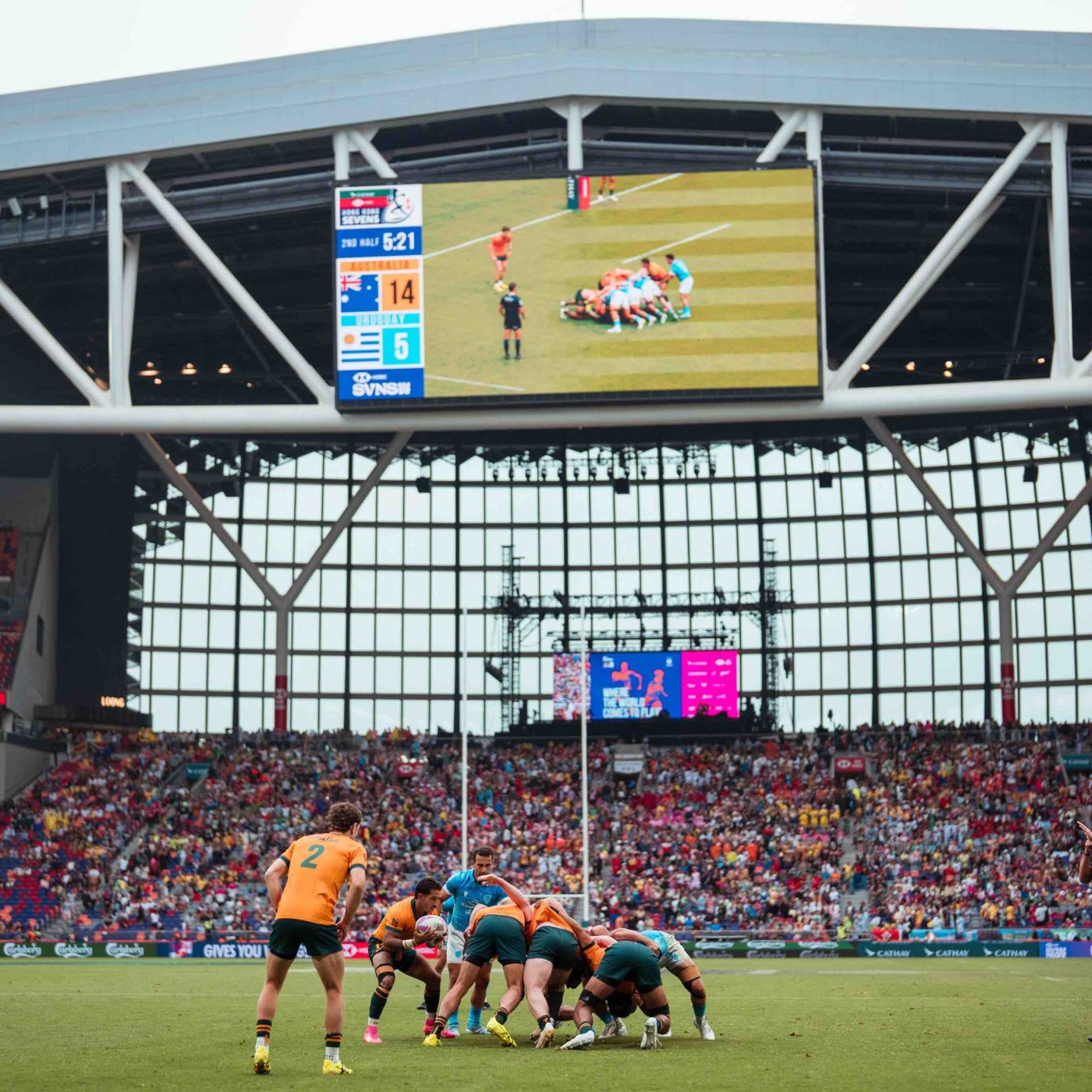Hong Kong Sevens rugby tournament in Kai Tak Stadium.