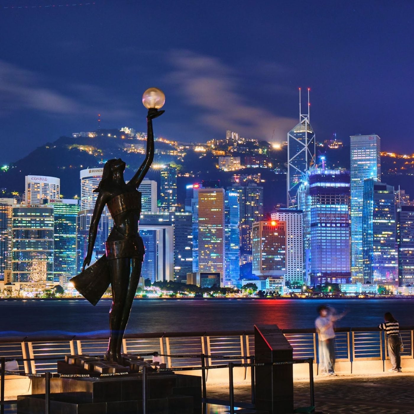 The Avenue of Stars in Tsim Sha Tsui, Hong Kong’s harbourfront tribute to cinema