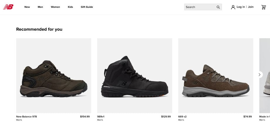 New Balance men's shoes: hiking, high-top, casual.