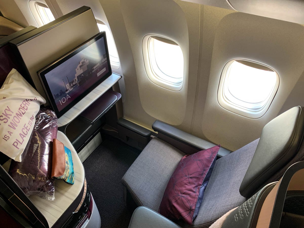 Qatar Airways' Qsuite Business Class.