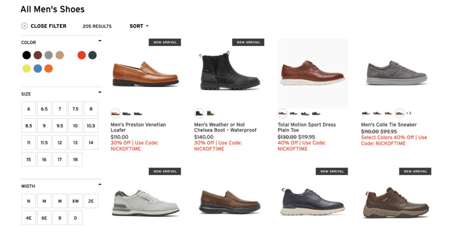 Online shop for men's shoes: discounts available.