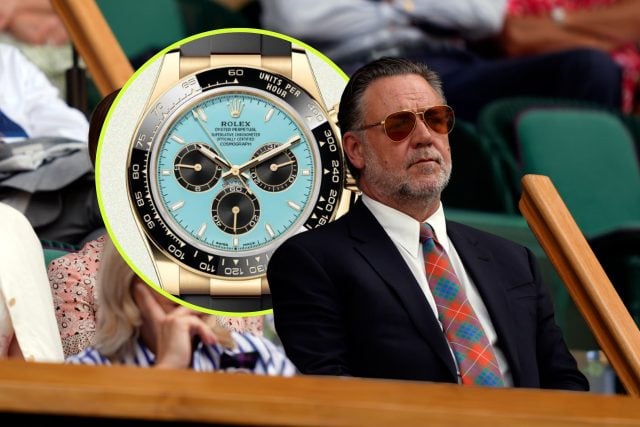 Russell Crowe Rolex Daytona Wimbledon 2025