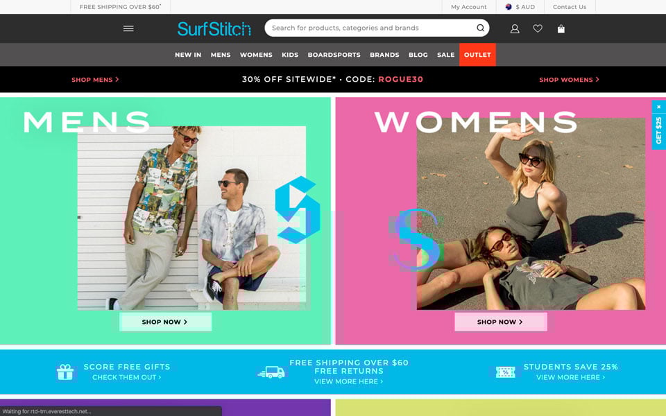 SurfStitch: Men's and Women's clothing.