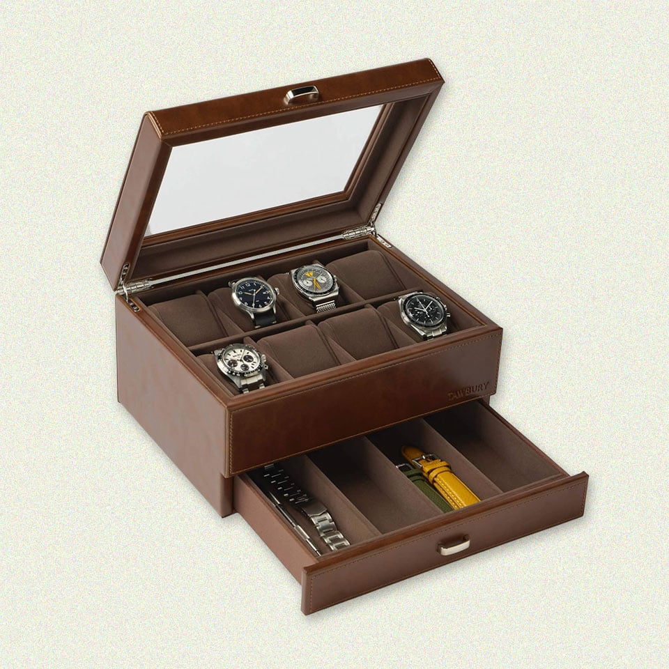 Bayswater 8 Slot Watch Box with Storage