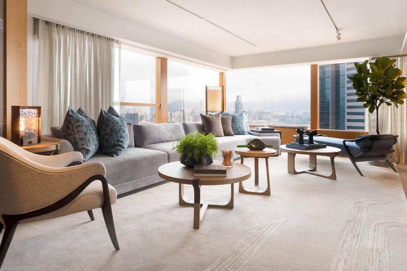 View of Hong Kong’s Central district from The Upper House hotel terrace.