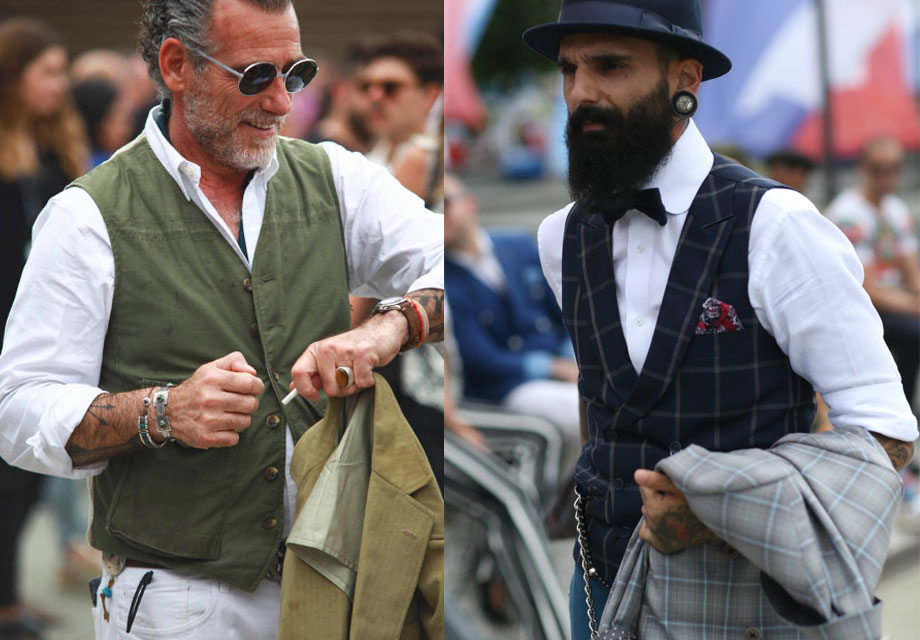 Two men in stylish attire.