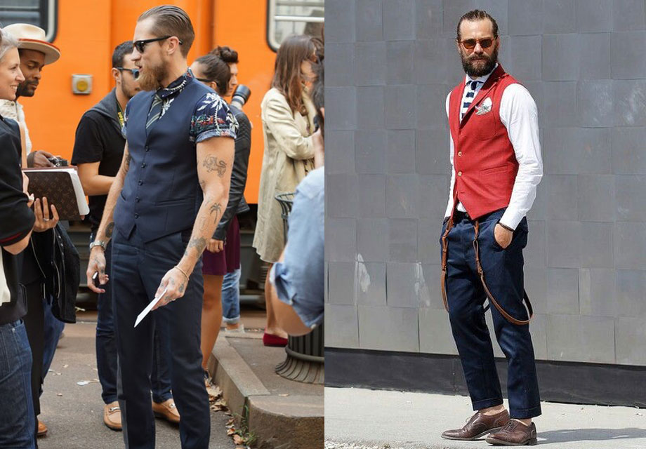 Dapper men in chic outfits.