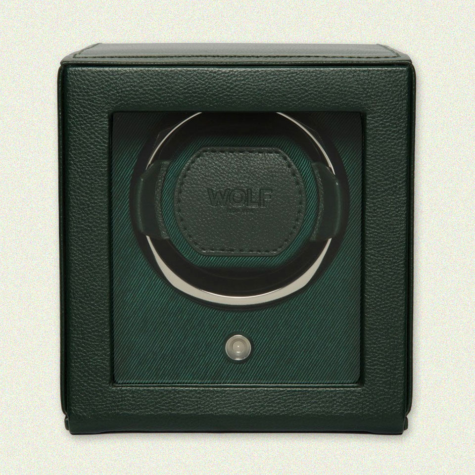 Wolf Cub Single Watch Winder with Cover